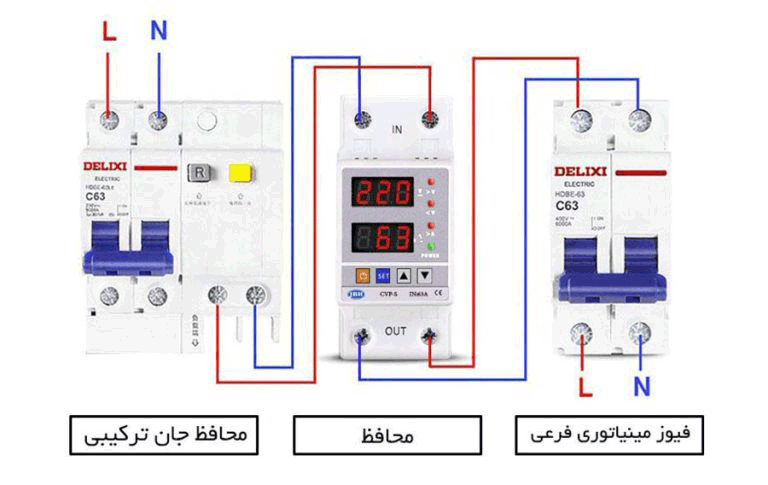 نحوه سیم کشی یا نصب محافظ ولتاژ