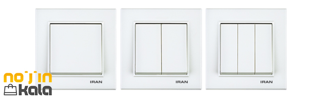 کلید پریز ایران مدل برلیان سفید