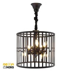 لوستر فلزی فانتزی 10 شعله مدل استوانه پارسیان