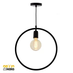 چراغ آویز فلزی تک شعله فانتزی هندسی گرد پارسیان